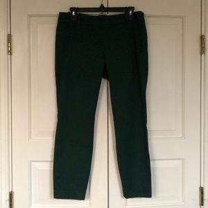 J Crew Minnie Pant in stretch twill green pine